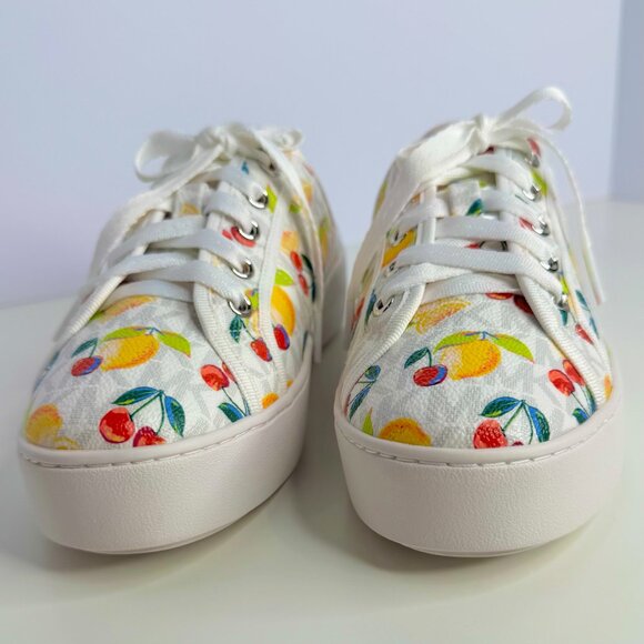 Michael Kors Poppy Fruit Print Logo Slip-On‎ Sneaker Women's 8 - Picture 2 of 9